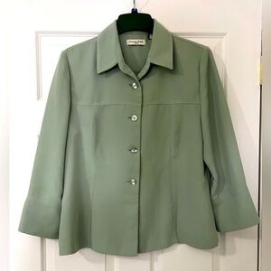 Vintage Amanda Smith women’s jacket size 16 Sage mint green